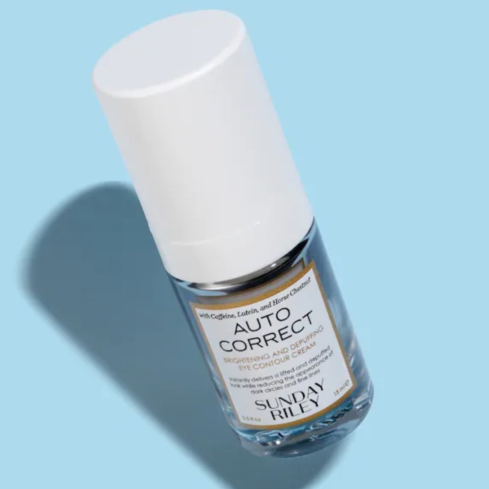 NIB 💙Sunday Riley AUTO CORRECT Brightening & Depuffing Eye Contour Cream 15mL